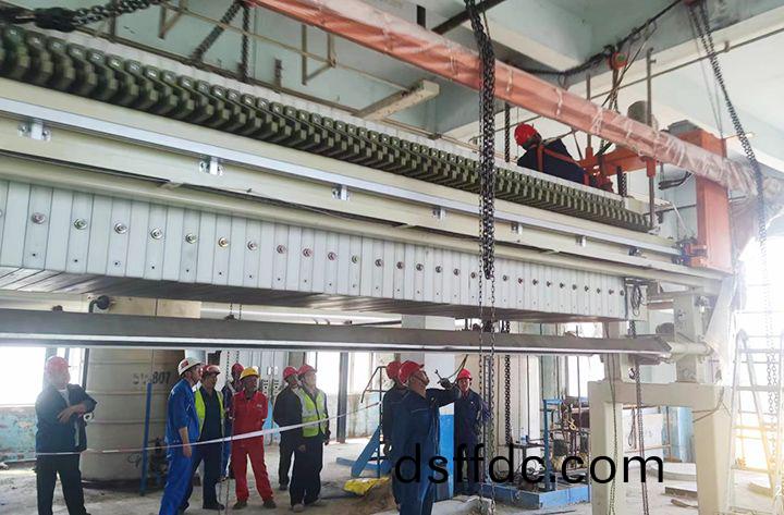 吉林石化公司闆框隔膜壓濾機成套設備安裝完成